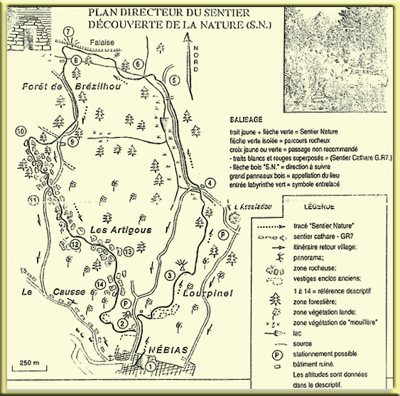 plan du sentier découverte
